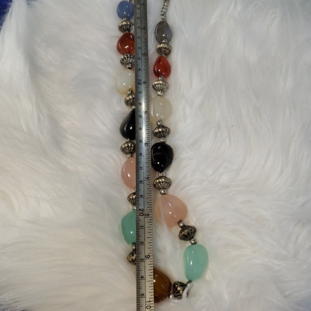 Women's necklace semi precious stones new - Picture 5 of 5